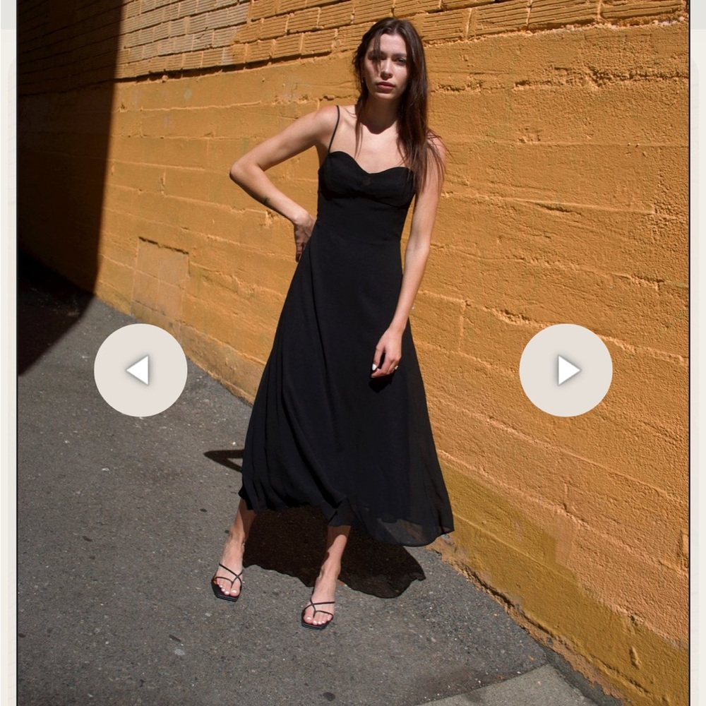 Ali Golden Fitted Bodice Dress